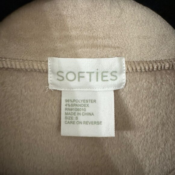 Softies Serenity Shear Mink Mandarin Collar Zip Robe - Picture 4 of 4